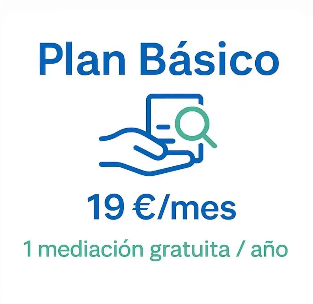 Plan Básico 19 euros al mes, 1 mediación gratuita al año